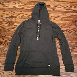 Puma hoodie women’s size M. Grey w/ buttons excellent condition 100% cotton